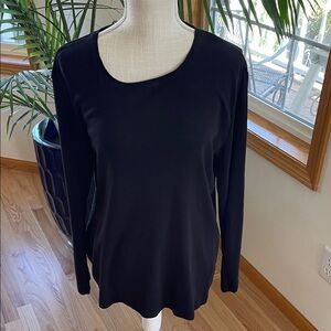 Chico's Elegant Black Long Sleeve Top